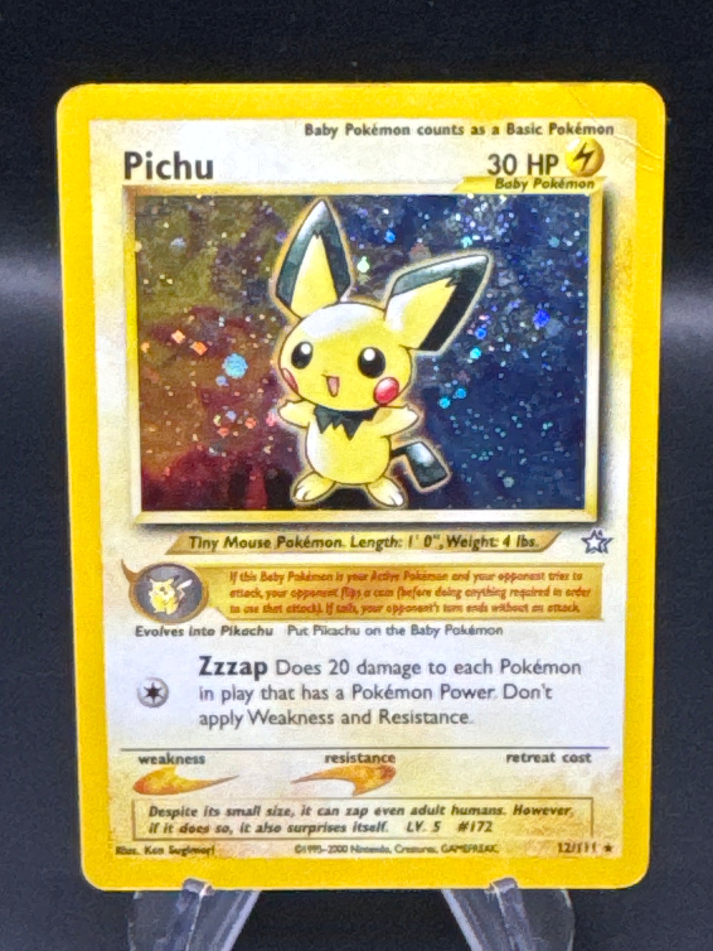 Pokémon TCG: 2000 Pichu 12/111 Neo Genesis Holo