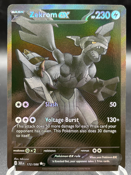 Pokémon TCG: 2025 Zekrom ex 172/086 SV: Black Bolt