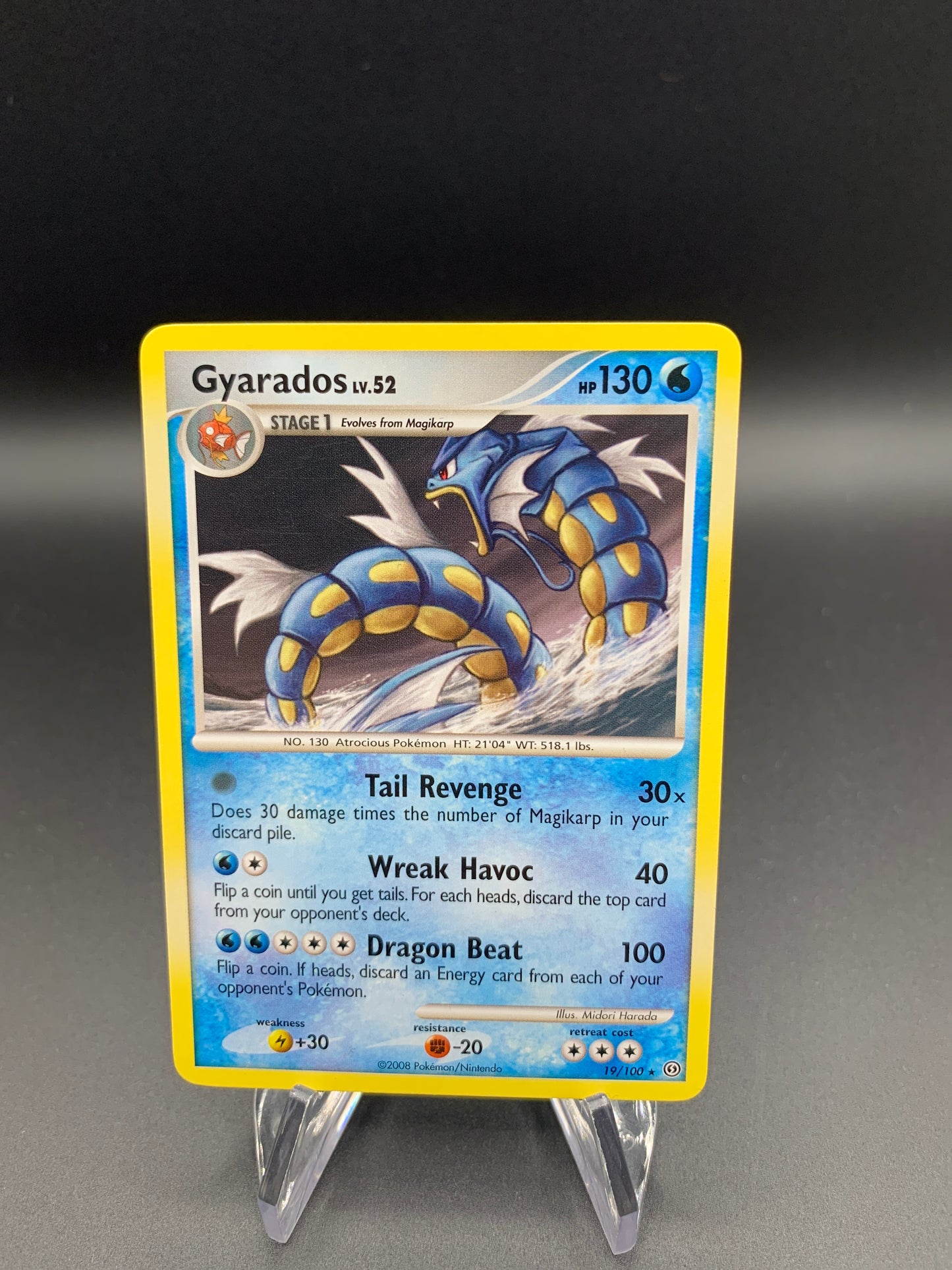 Pokémon TCG: 2008 Gyarados LV.52 - 19/100 - D&P: Stormfront