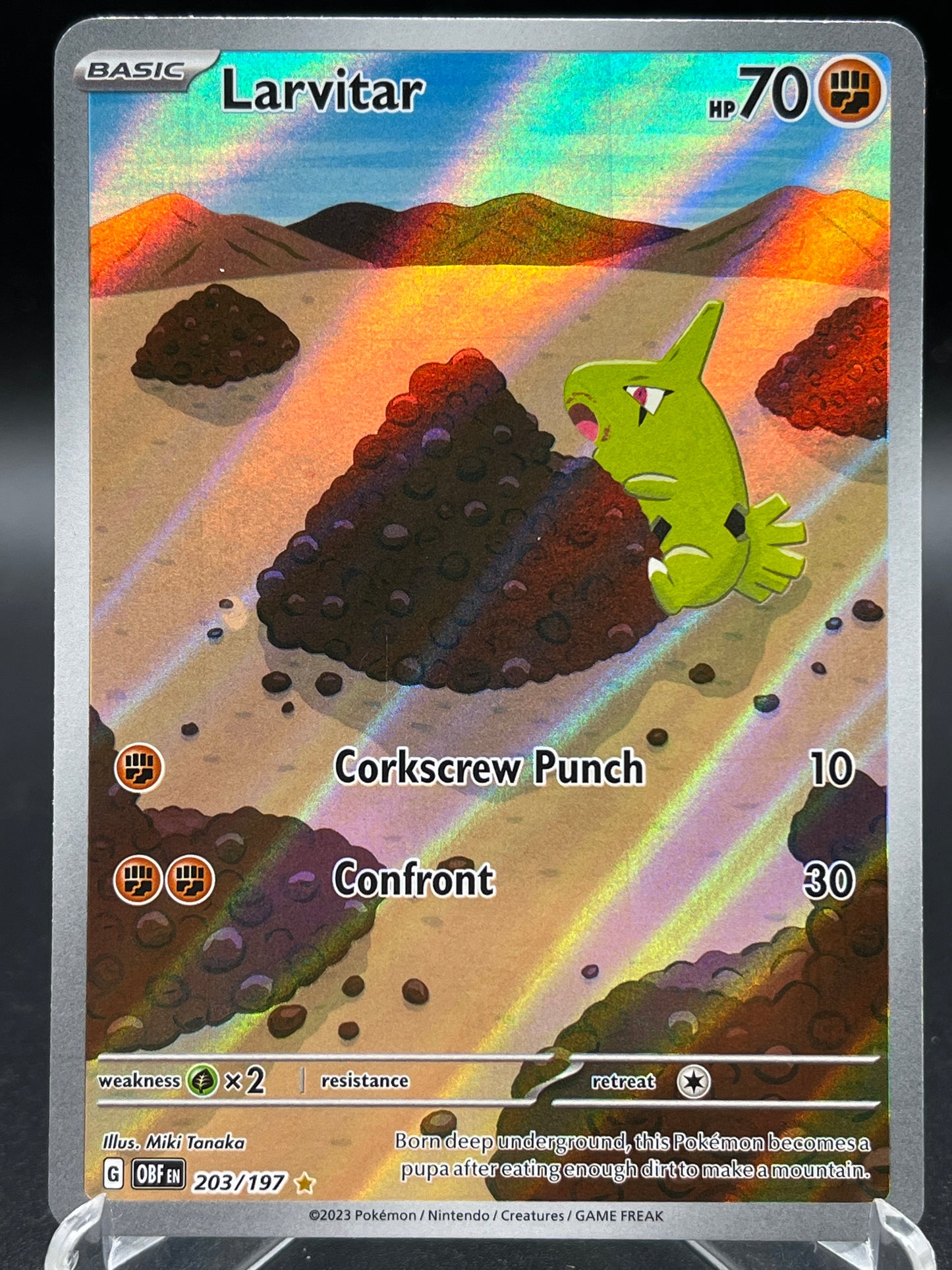 Pokémon TCG: 2023 Larvitar - 203/197 - SV: Obsidian Flames