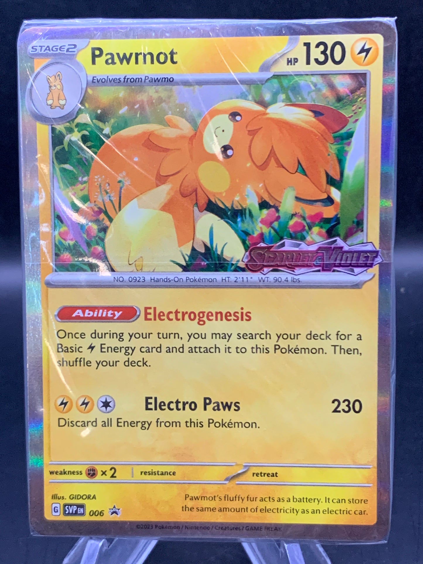 Pokémon TCG: 2023 Pawmot 006 SV: Scarlet & Violet Prerelease Promo Sealed