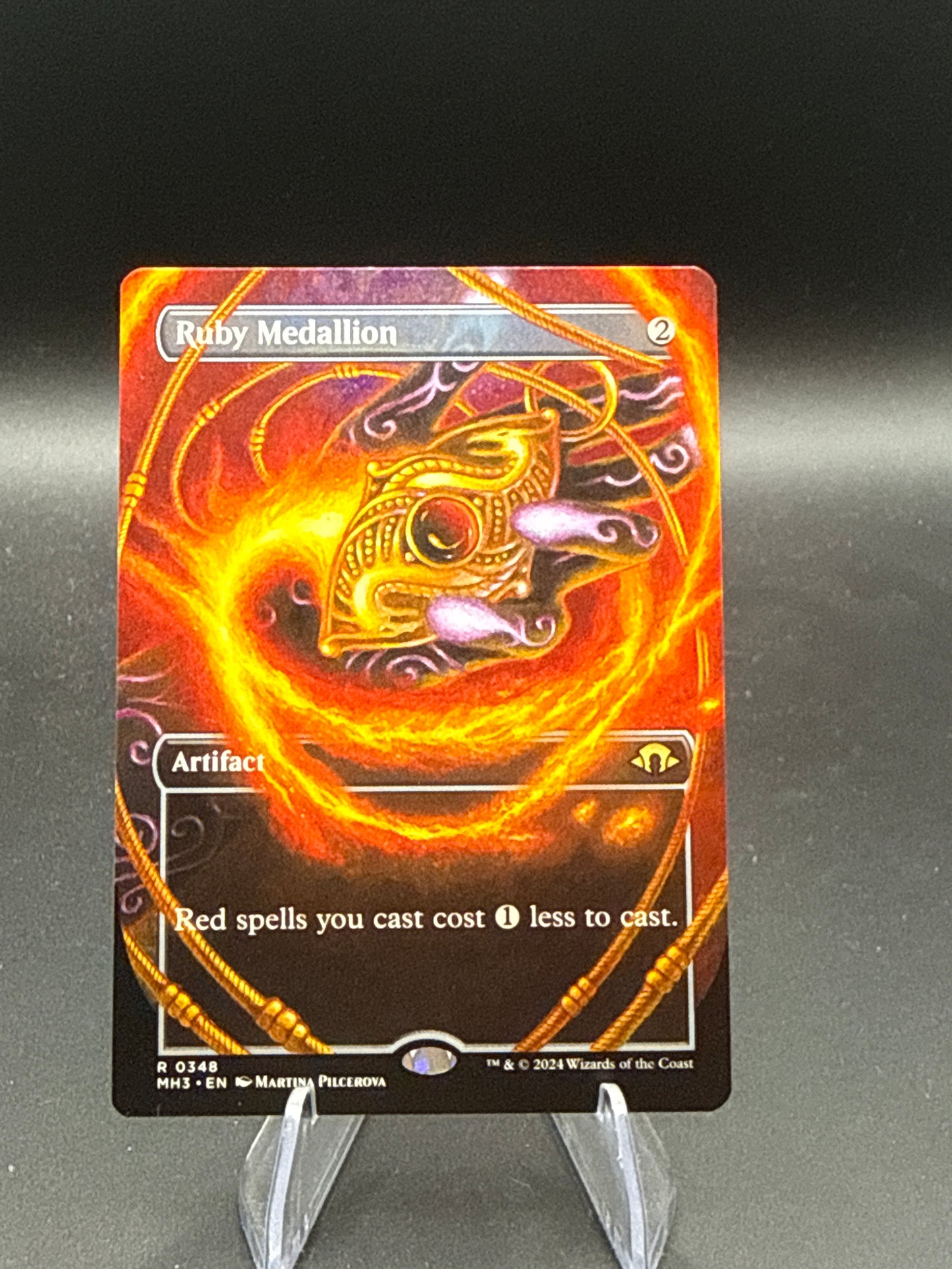 MTG TCG: Ruby Medallion (Borderless) R 0348 - Modern Horizons 3