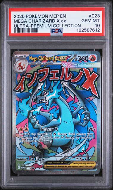 PSA 10 Pokémon TCG: 2025 Mega Charizard X ex - #023 - MEP: Mega Evolution Promo