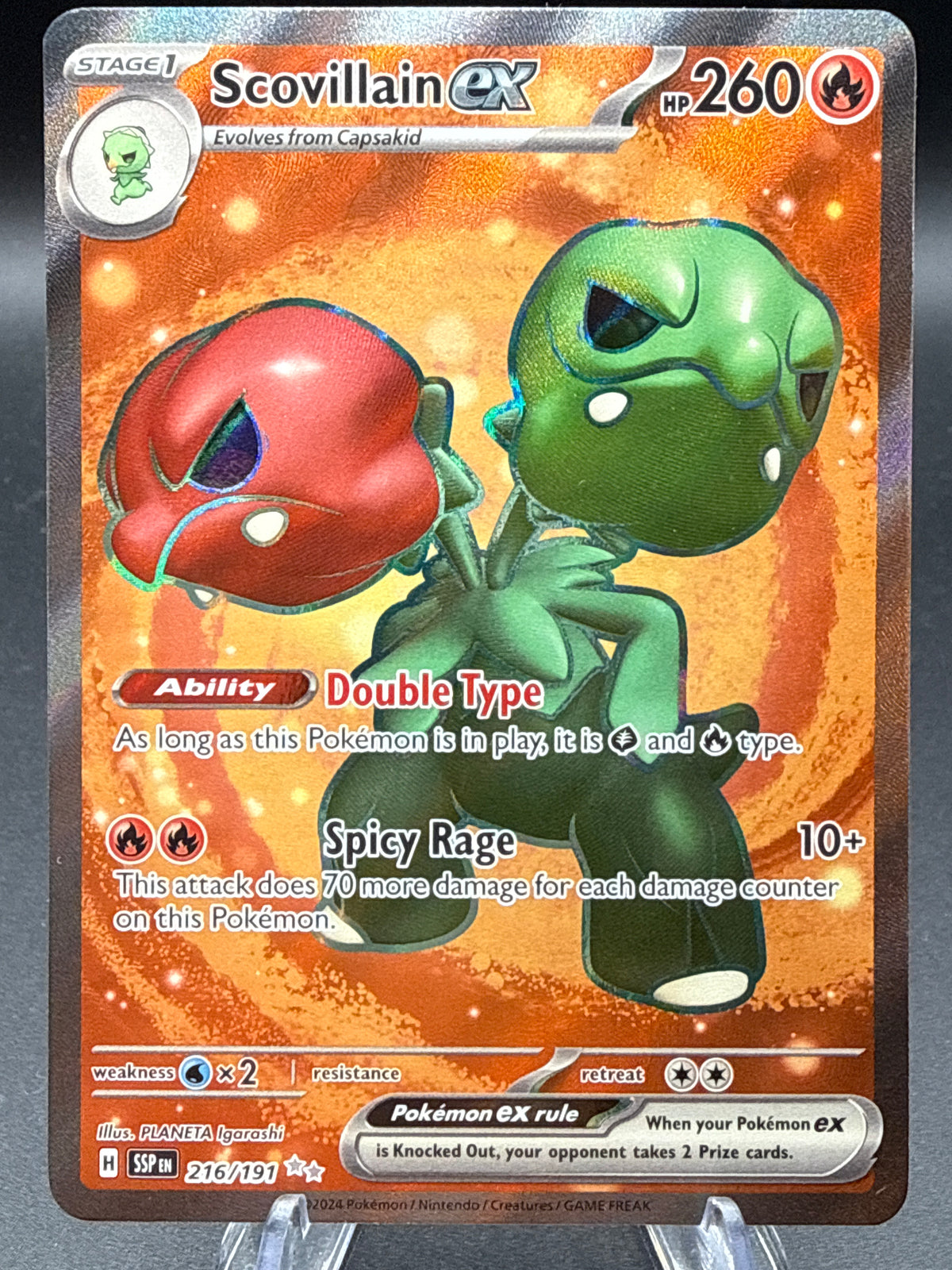 Pokémon TCG: 2024 Scovillain ex - 216/191 - SV: Surging Sparks