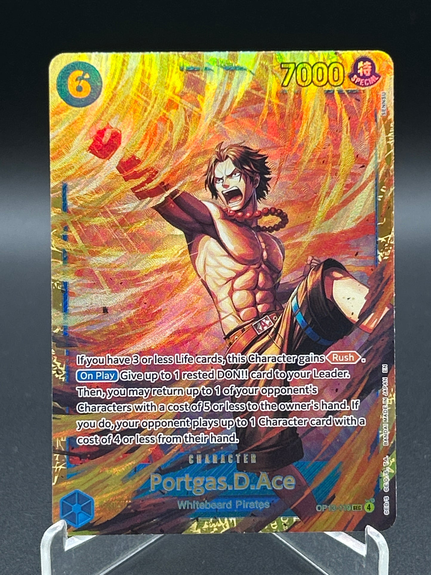 One Piece TCG: Portgas.D.Ace (119) - Carrying On His Will (OP13)