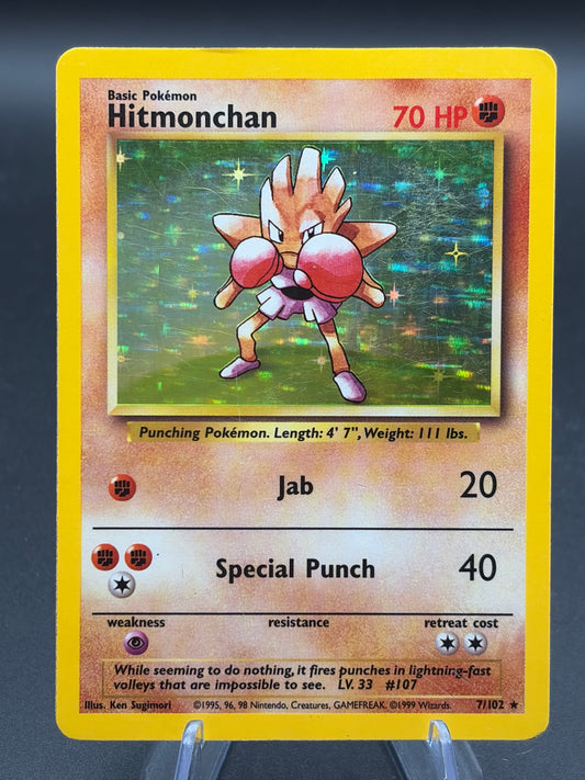Pokémon TCG: 1999 Hitmonchan 7/102 Base Set Holo