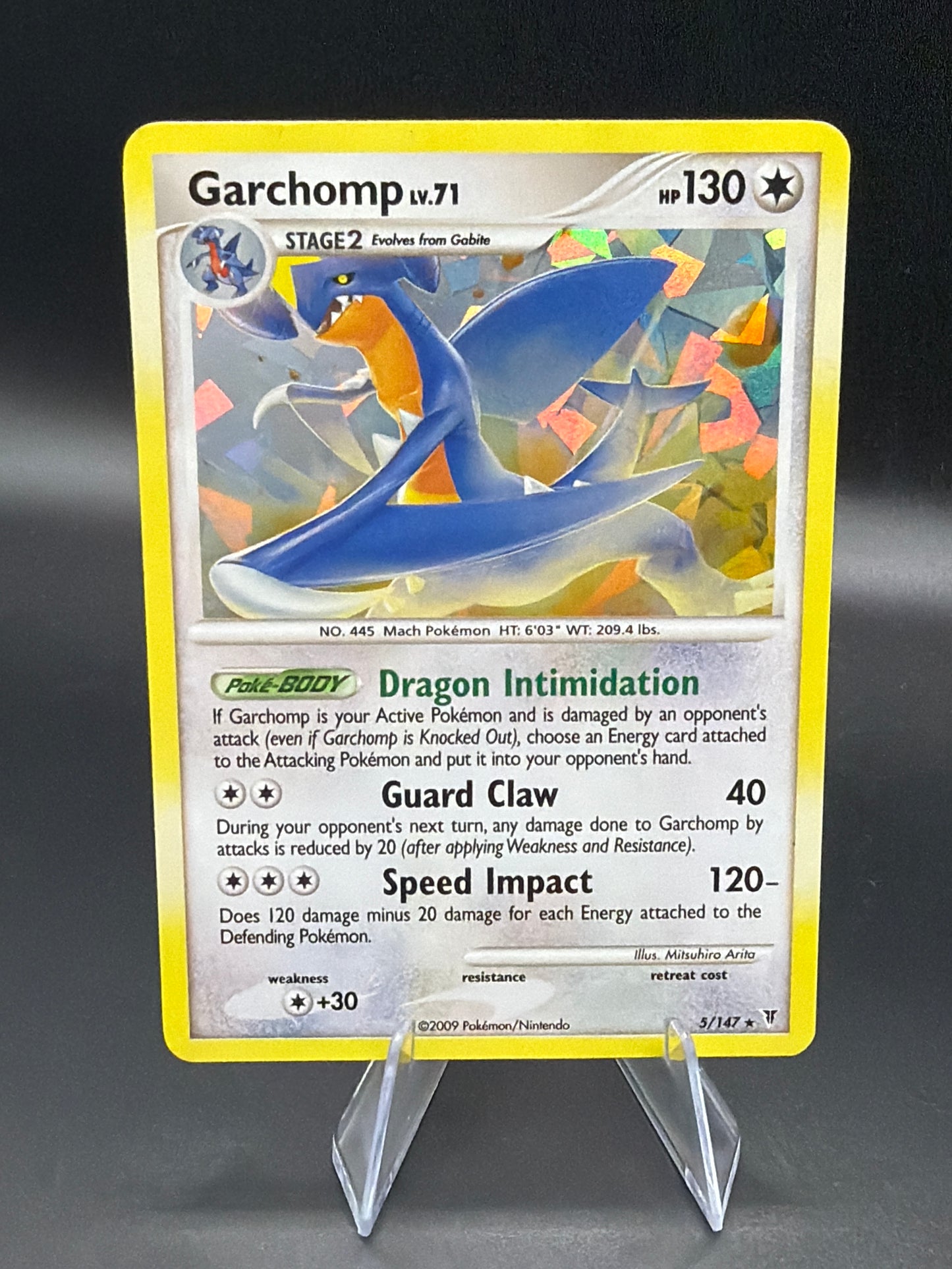 Pokémon TCG: 2009 Garchomp LV71 5/147 - Platinum (Cracked Ice Holo)