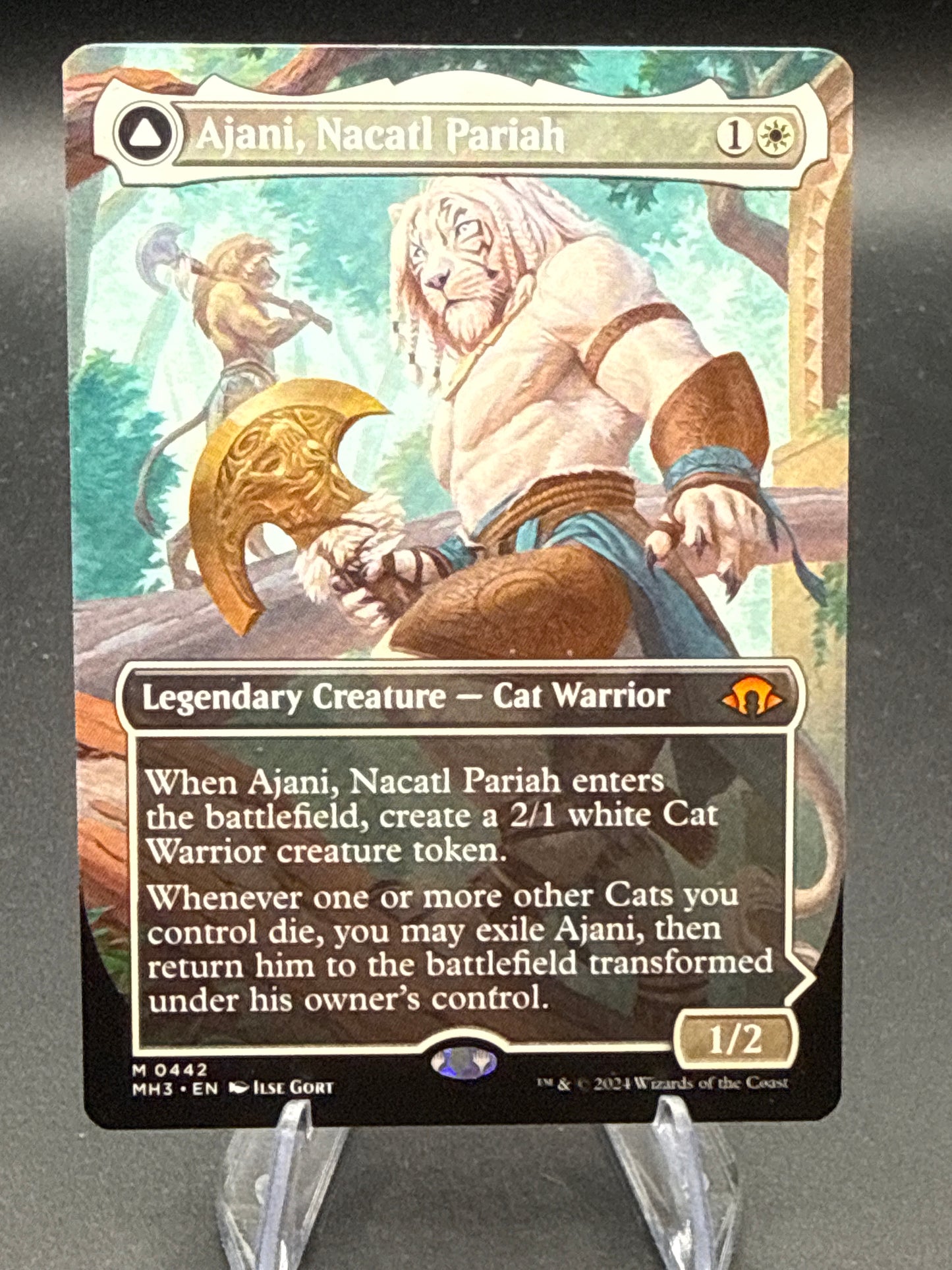 MTG TCG: Ajani, Nacatl Pariah M 0442 (Borderless) - Modern Horizons 3 (MH3)