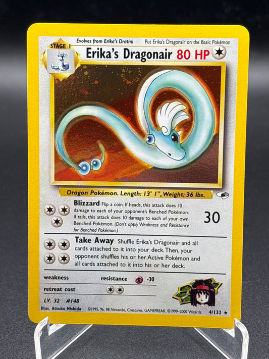 Pokémon TCG: 2000 Erika's Dragonair - 4/132 - Gym Heroes Holo