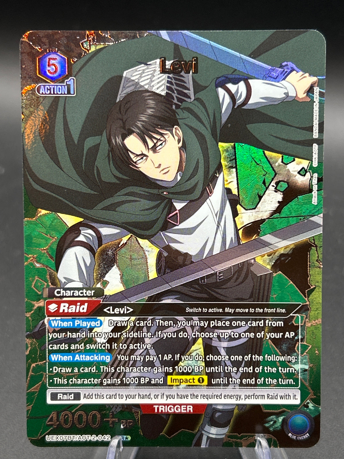 Union Arena TCG: Levi (042) Box Topper Silver Foil - Attack on Titan Vol. 2 (UEX07BT)
