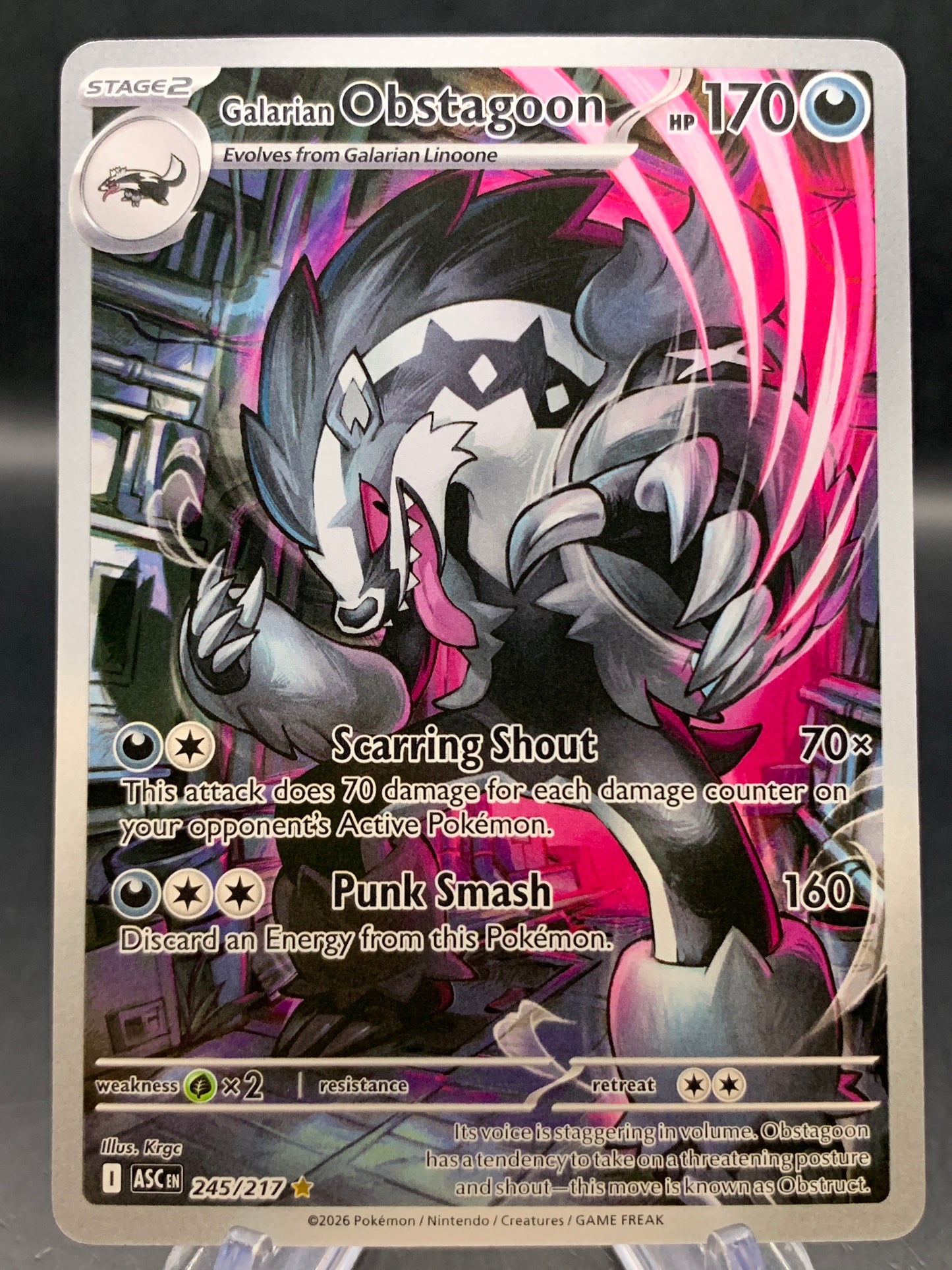 Pokémon TCG: 2026 Galarian Obstagoon - 245/217 - ME: Ascended Heroes
