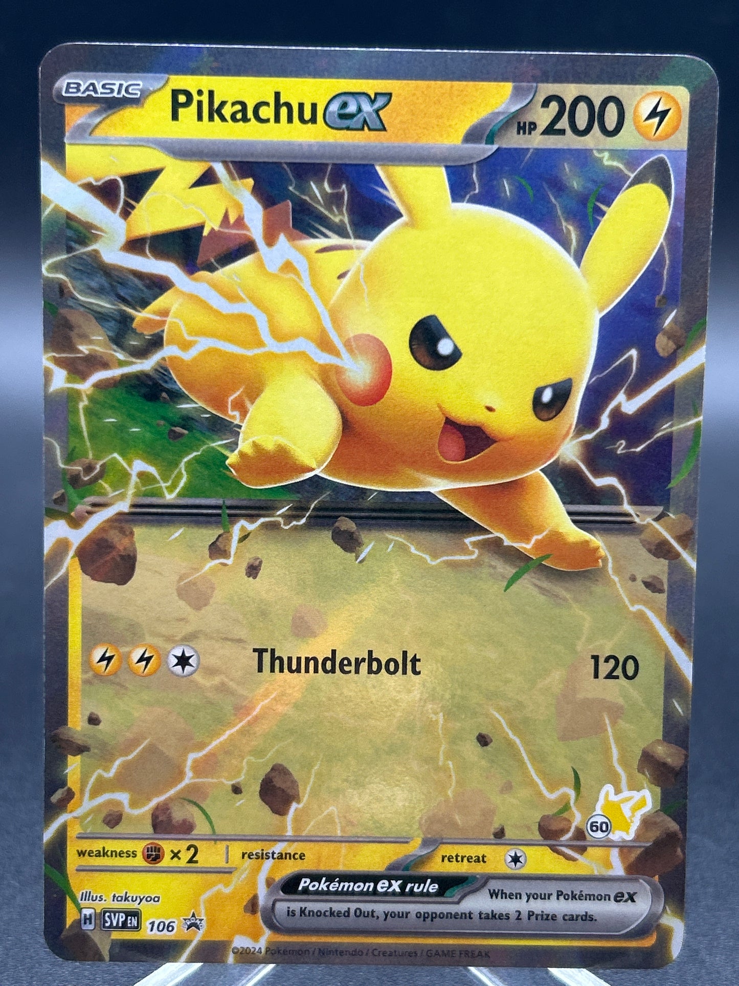 Pokémon TCG: Pikachu ex (Pikachu 60) - #106 - BA24: Battle Academy 2024
