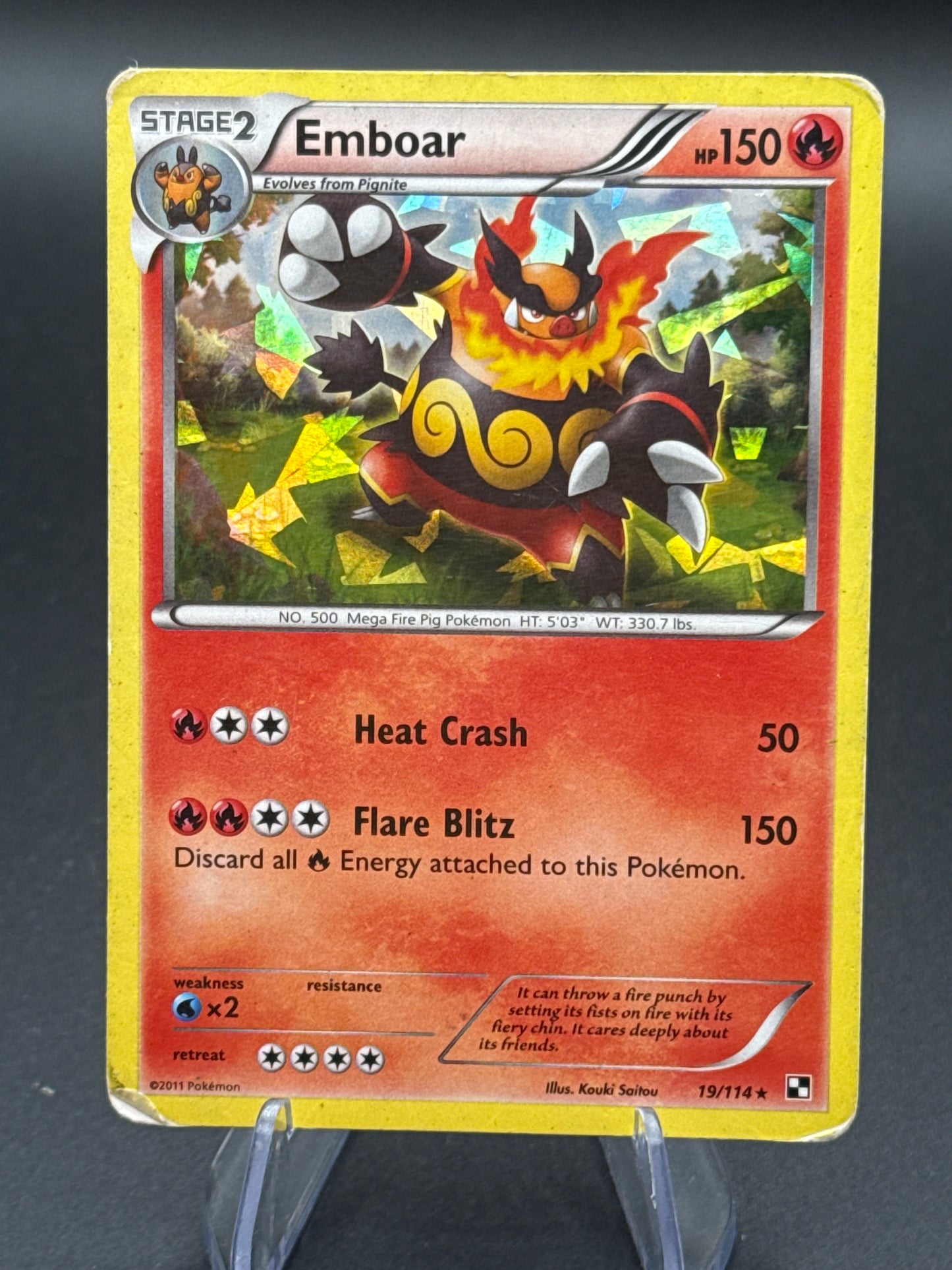 Pokémon TCG: 2011 Emboar 19/114 - Black and White (BLW) (Damage)