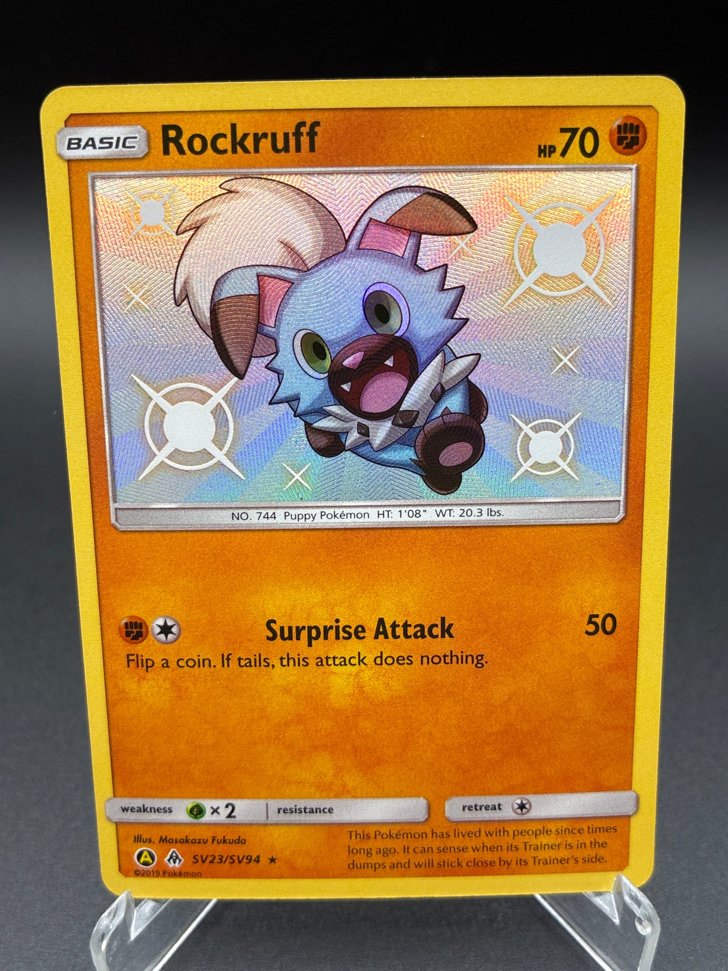 Pokémon TCG: 2019 Rockruff SV23/SV94 SM: Hidden Fates Shiny Vault