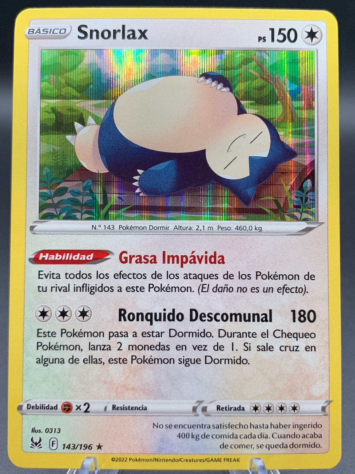 Pokémon TCG: 2022 Snorlax - 143/196 - SWSH11: Lost Origin Holo