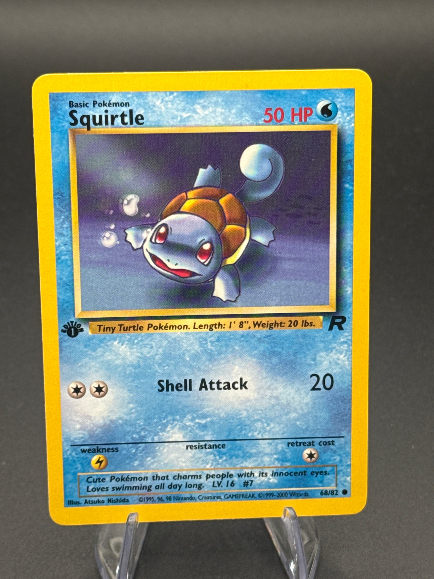 Pokémon TCG: 1999 Squirtle 68/82 -  1st Edition - Team Rocket