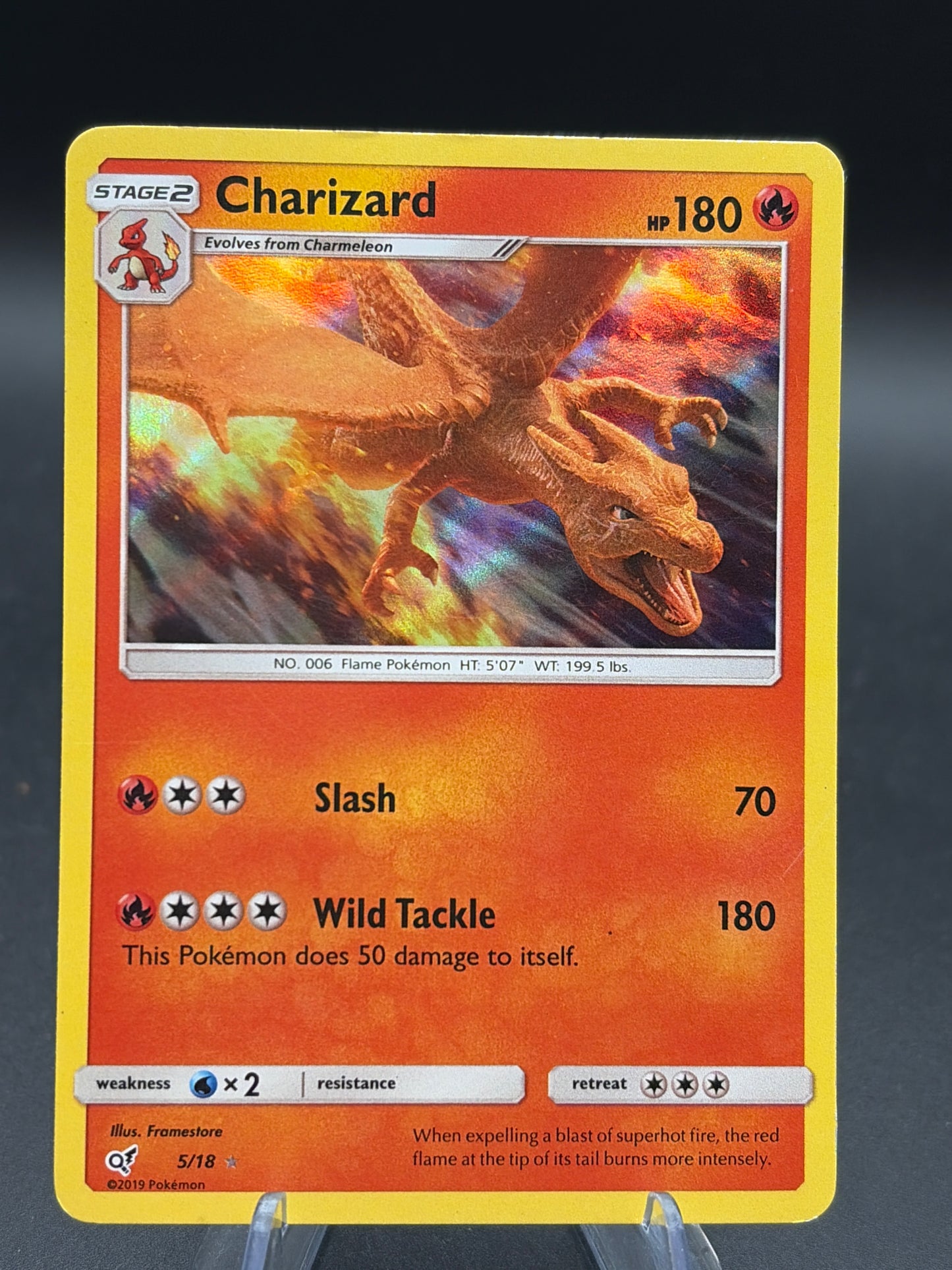Pokémon TCG: 2019 Charizard 5/18 S&M: Detective Pikachu Holo