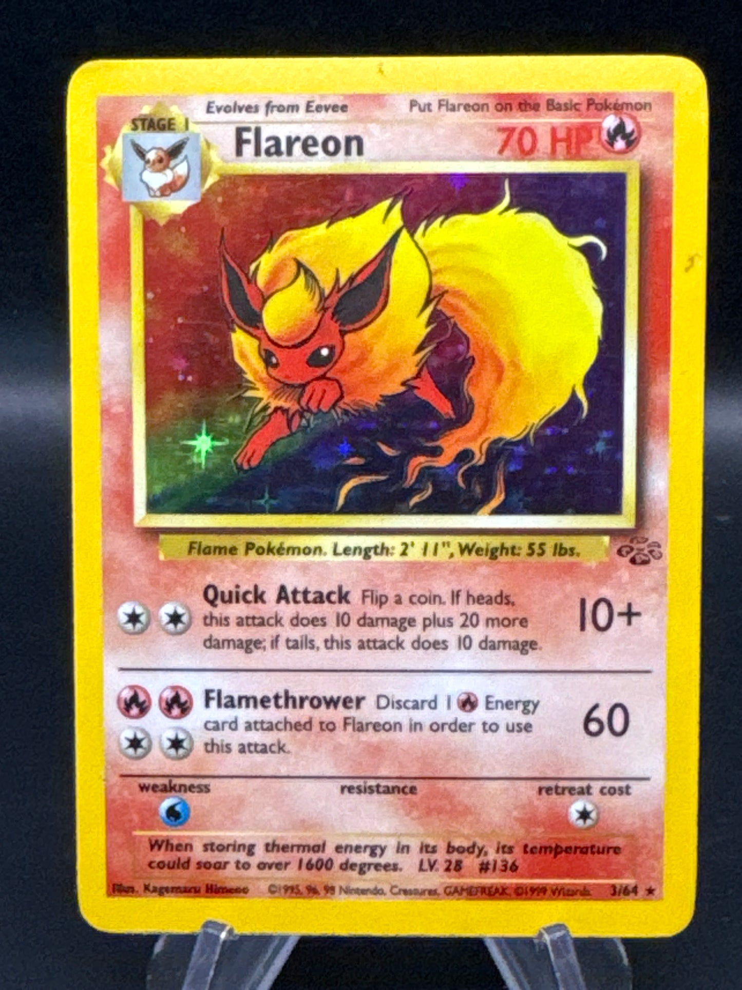 Pokémon TCG: 1999 Flareon - 3/64 - Jungle Unlimited Holo