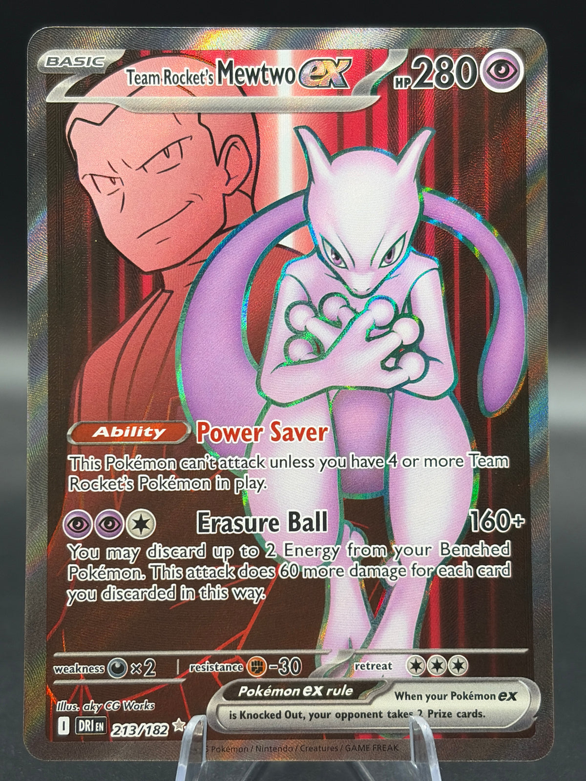 Pokémon TCG: 2025 Team Rocket's Mewtwo ex - 213/182 - Destined Rivals
