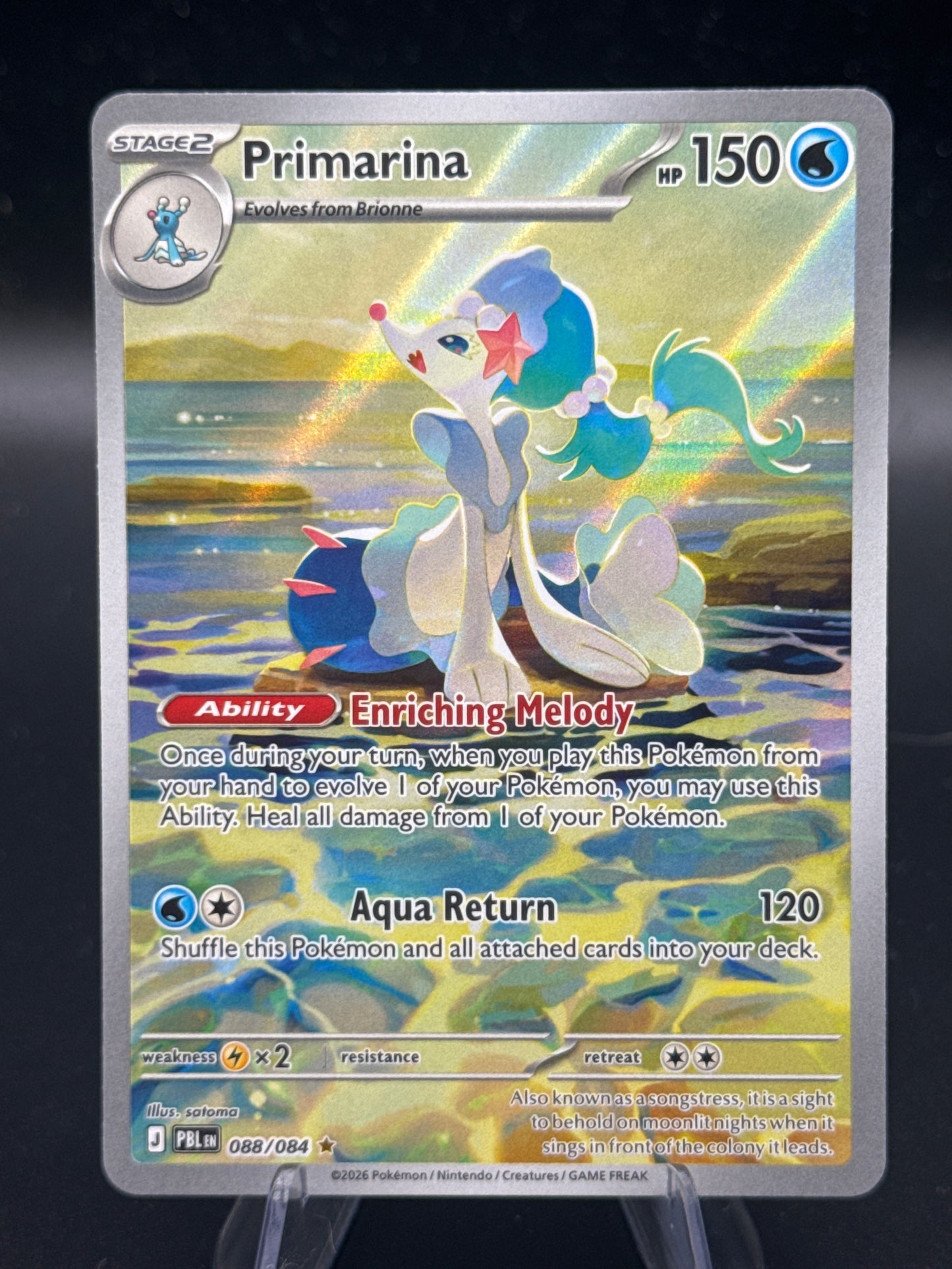 Pokémon TCG: 2026 Primarina - 088/084 - ME05: Pitch Black
