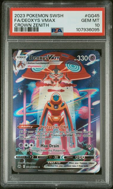 PSA 10 Pokémon TCG: 2023 Deoxys Vmax - GG45/GG70 - Crown Zenith Galarian Gallery