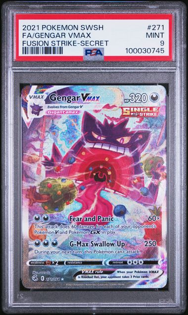 PSA 9 Pokémon TCG: 2021 - Gengar Vmax 271/264 - Fusion Strike