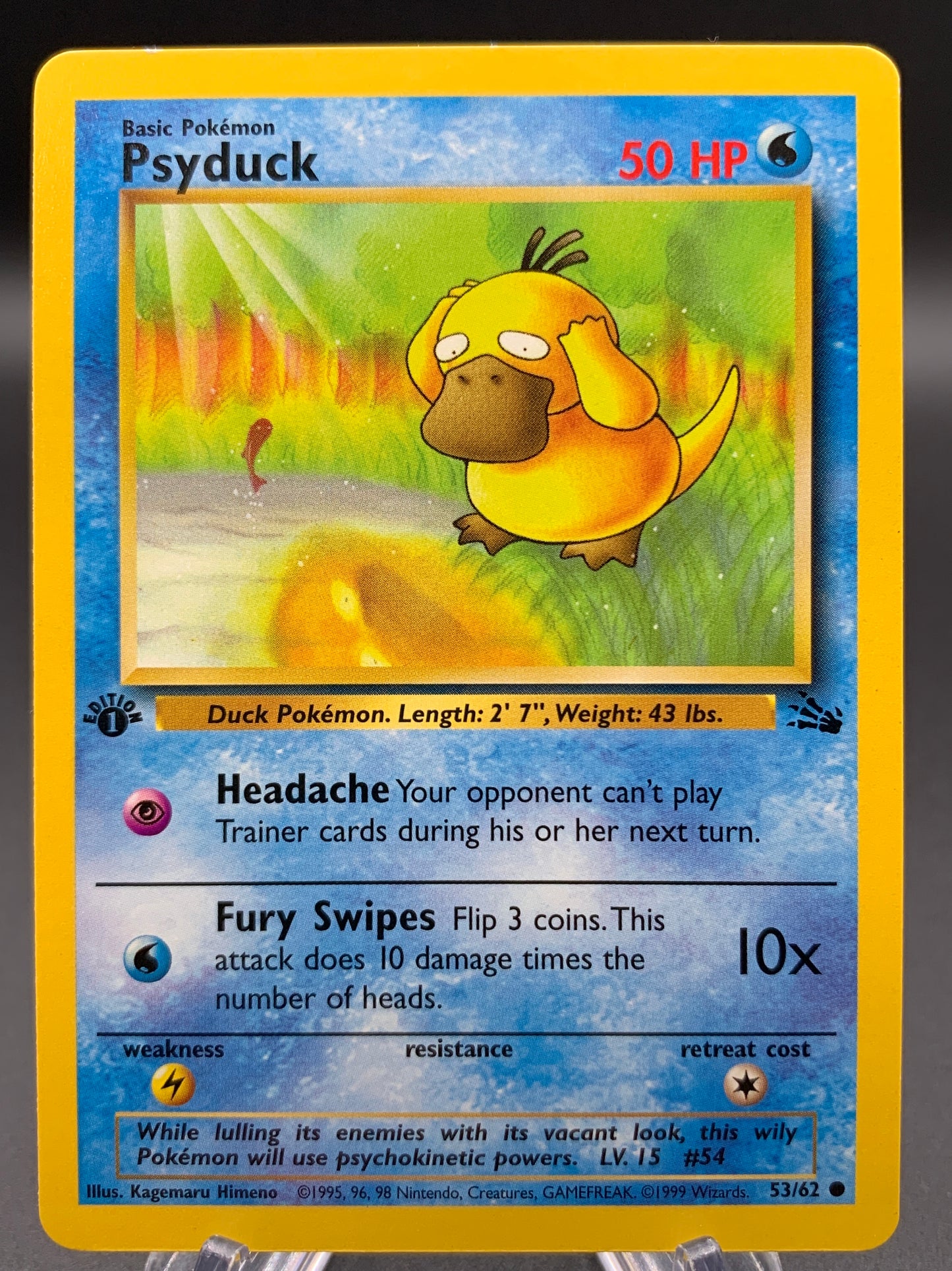 Pokémon TCG: 1999 1st Edition Psyduck - 53/62 - Fossil Non-Holo