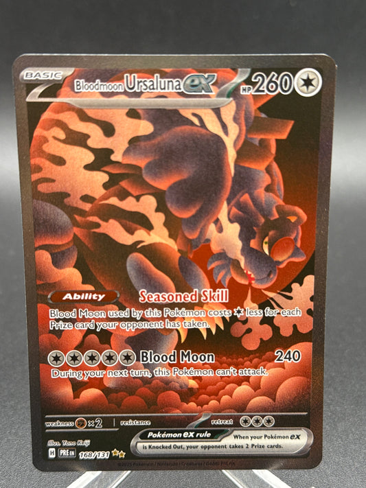 Pokemon TCG: 2025 Bloodmoon Ursaluna ex 168/131 S&V: Prismatic Evolution