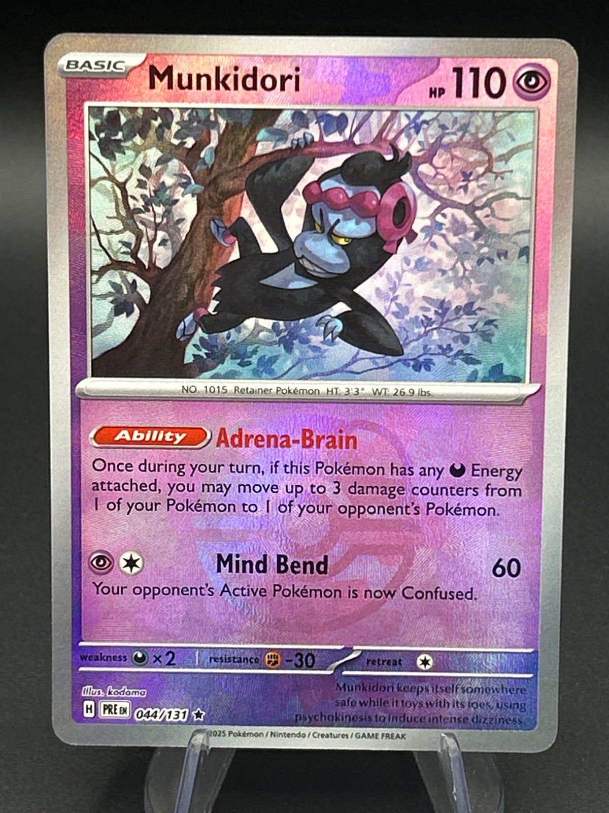 Pokémon TCG: 2025 Munkidori (Master Ball Pattern) - SV: Prismatic Evolutions (PRE)