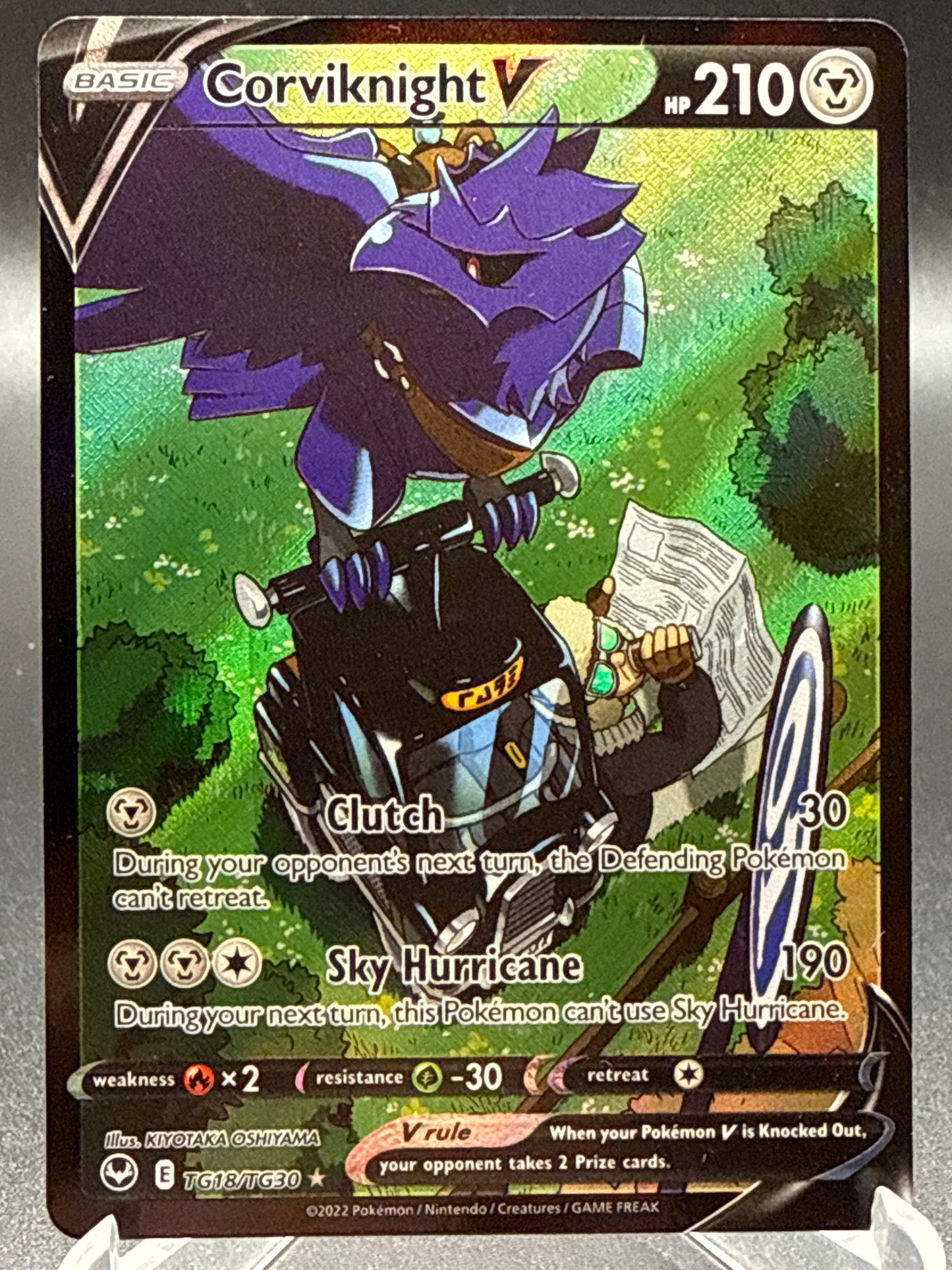 Pokémon TCG: 2022 Corviknight V - TG18/TG30 - SWSH: Silver Tempest Trainer Gallery