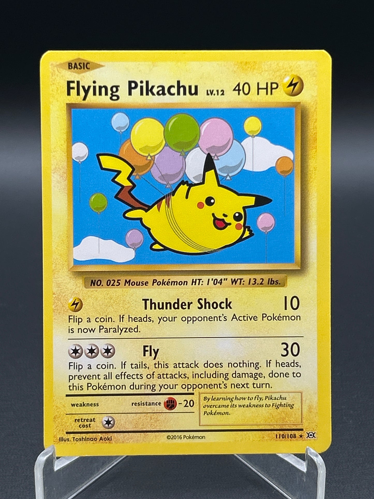 Pokémon TCG: 2016 Flying Pikachu 110/108 XY: Evolutions