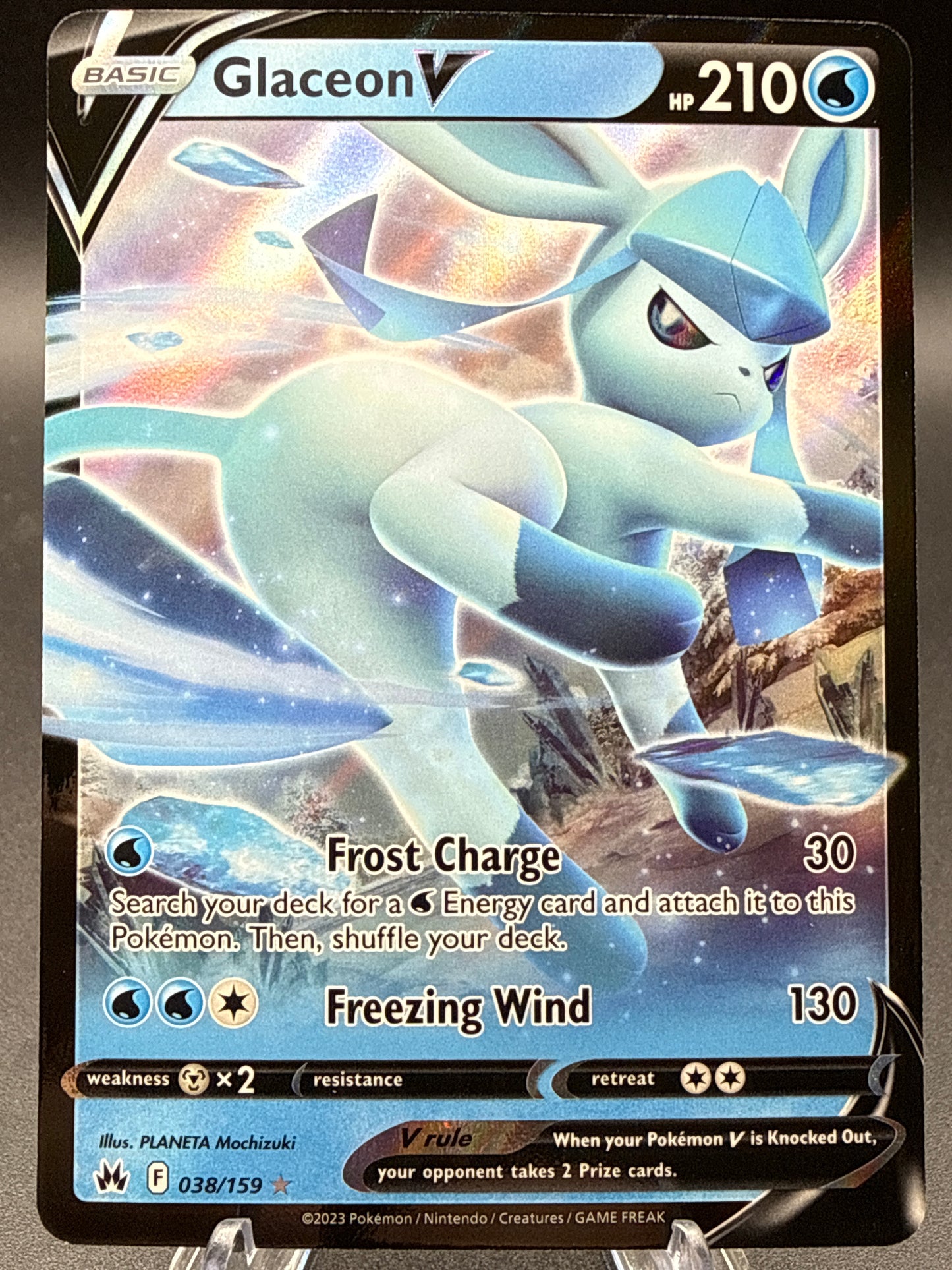 Pokémon TCG: 2023 Glaceon V - 038/159 - SWSH: Crown Zenith