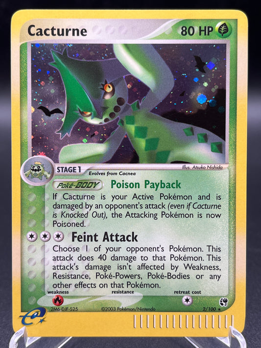 Pokémon TCG: 2004 Cacturne 2/100 Sandstorm Holo