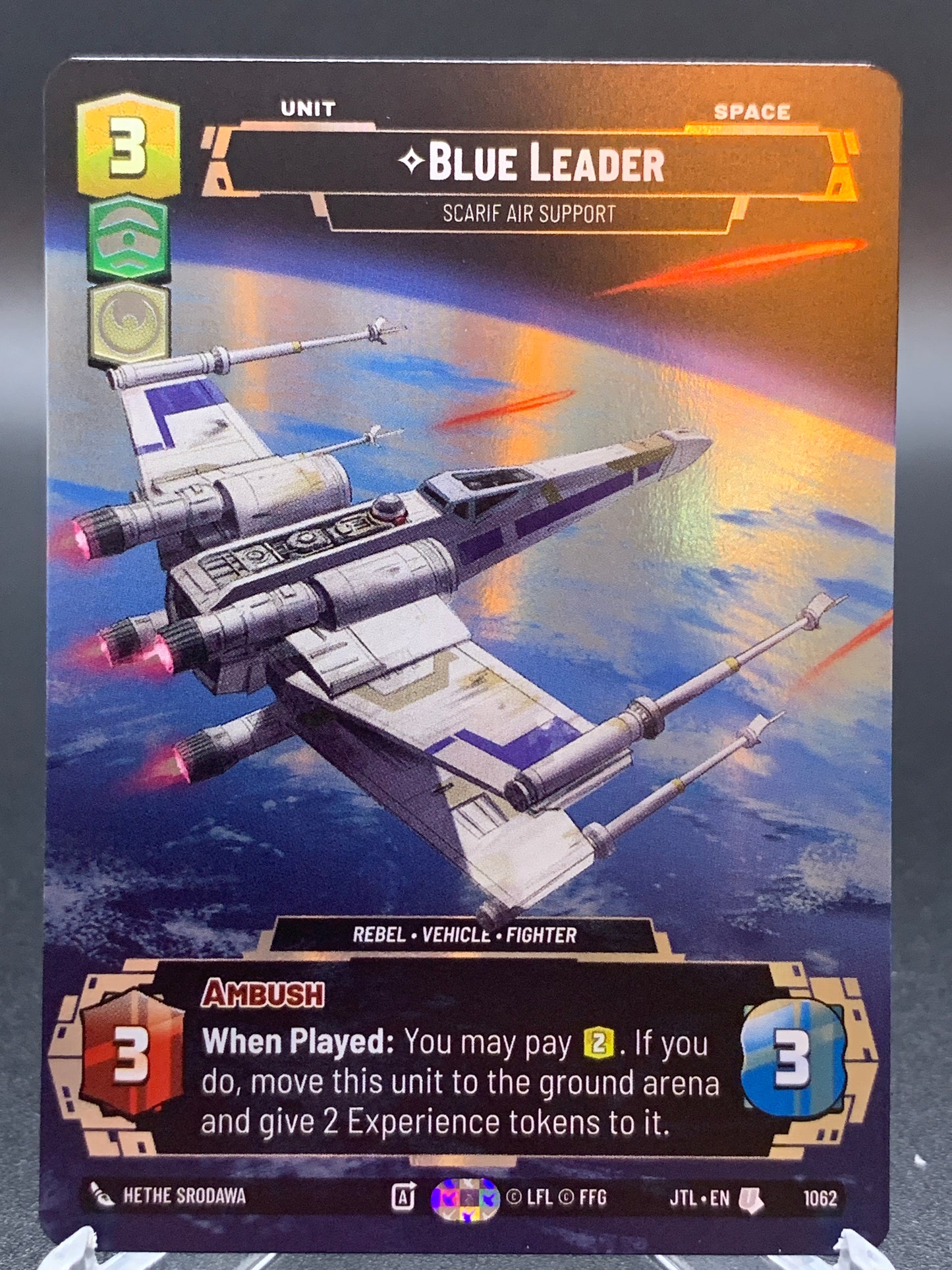 Star Wars TCG: Blue Leader - Scarif Air Support (Prestige Foil) - Jump to Lightspeed (JTL)