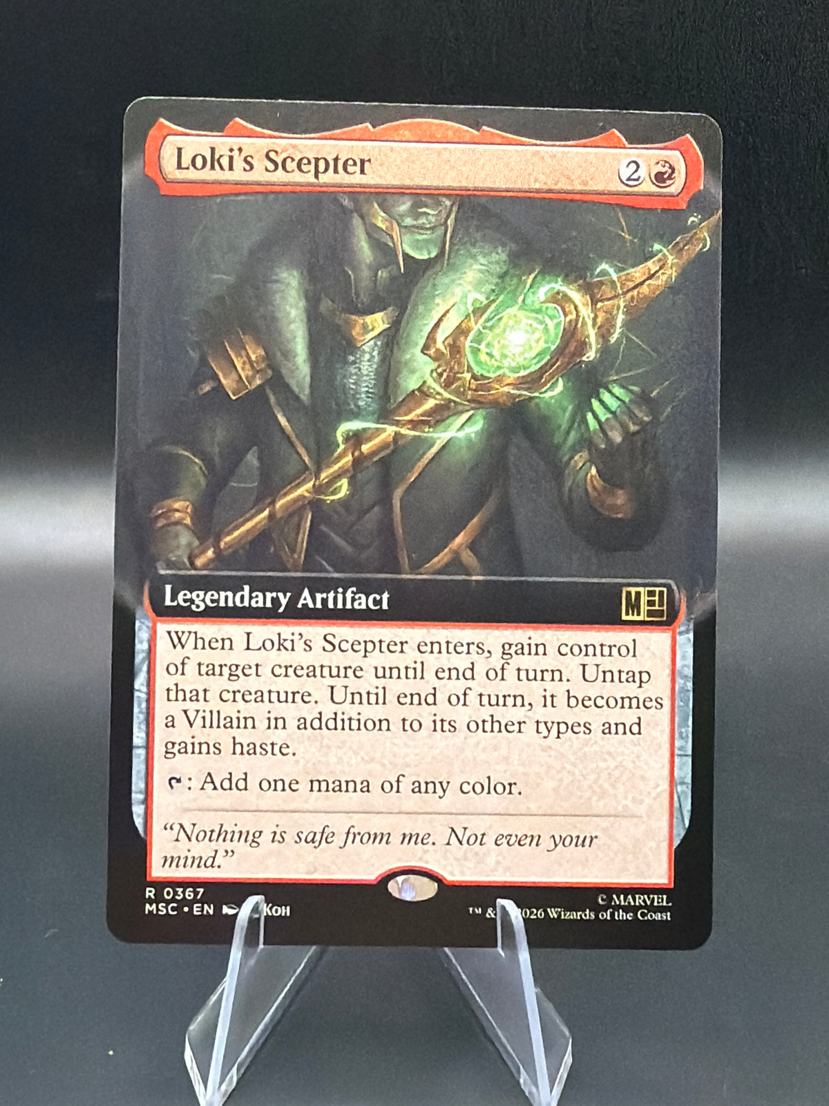 MTG TCG: 2026 Loki's Scepter (Extended Art) - 0367 - Commander: Marvel Super Heroes (MSC)