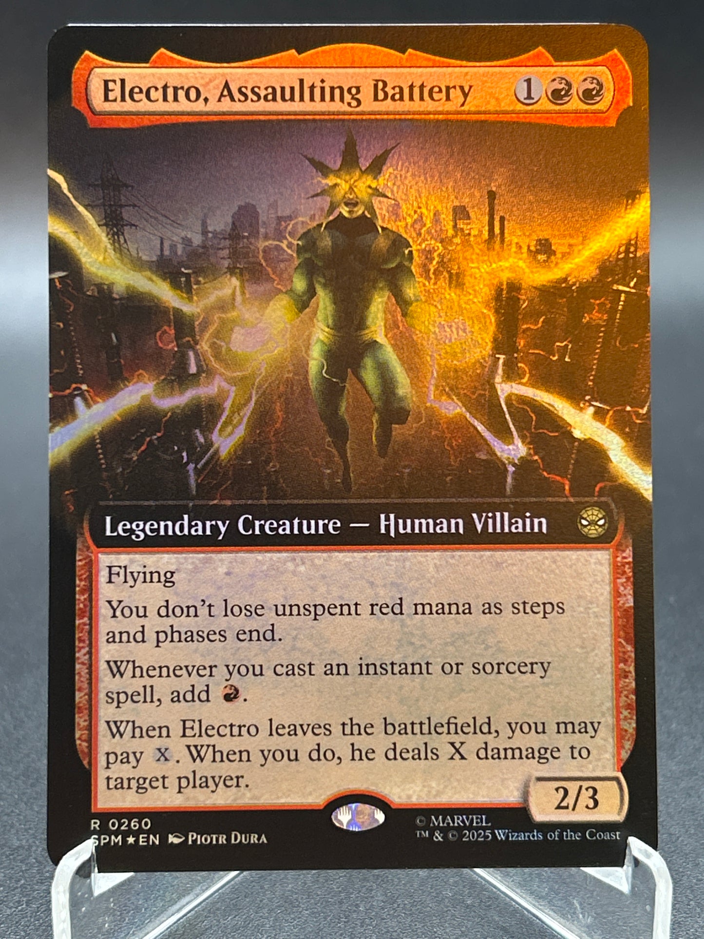 MTG TCG: Electro, Assaulting Battery (Extended Art)(Foil) R 0260 SPM: Marvel's Spider-Man