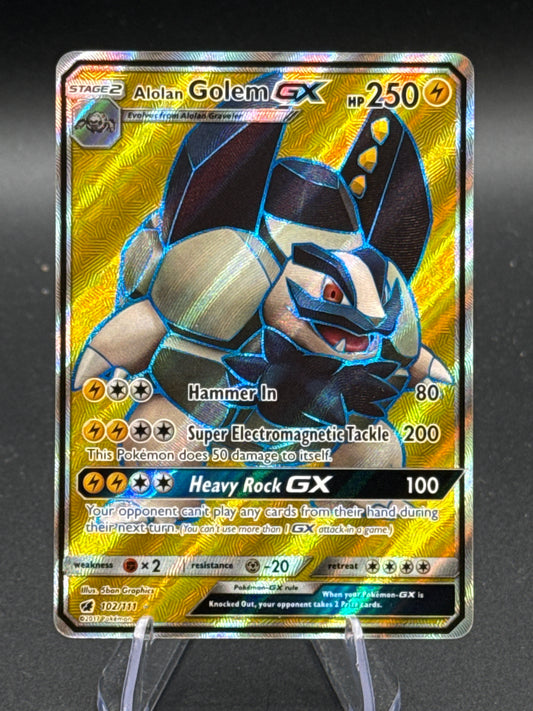 Pokémon TCG: Alolan Golem GX 102/111 - SM - Crimson Invasion