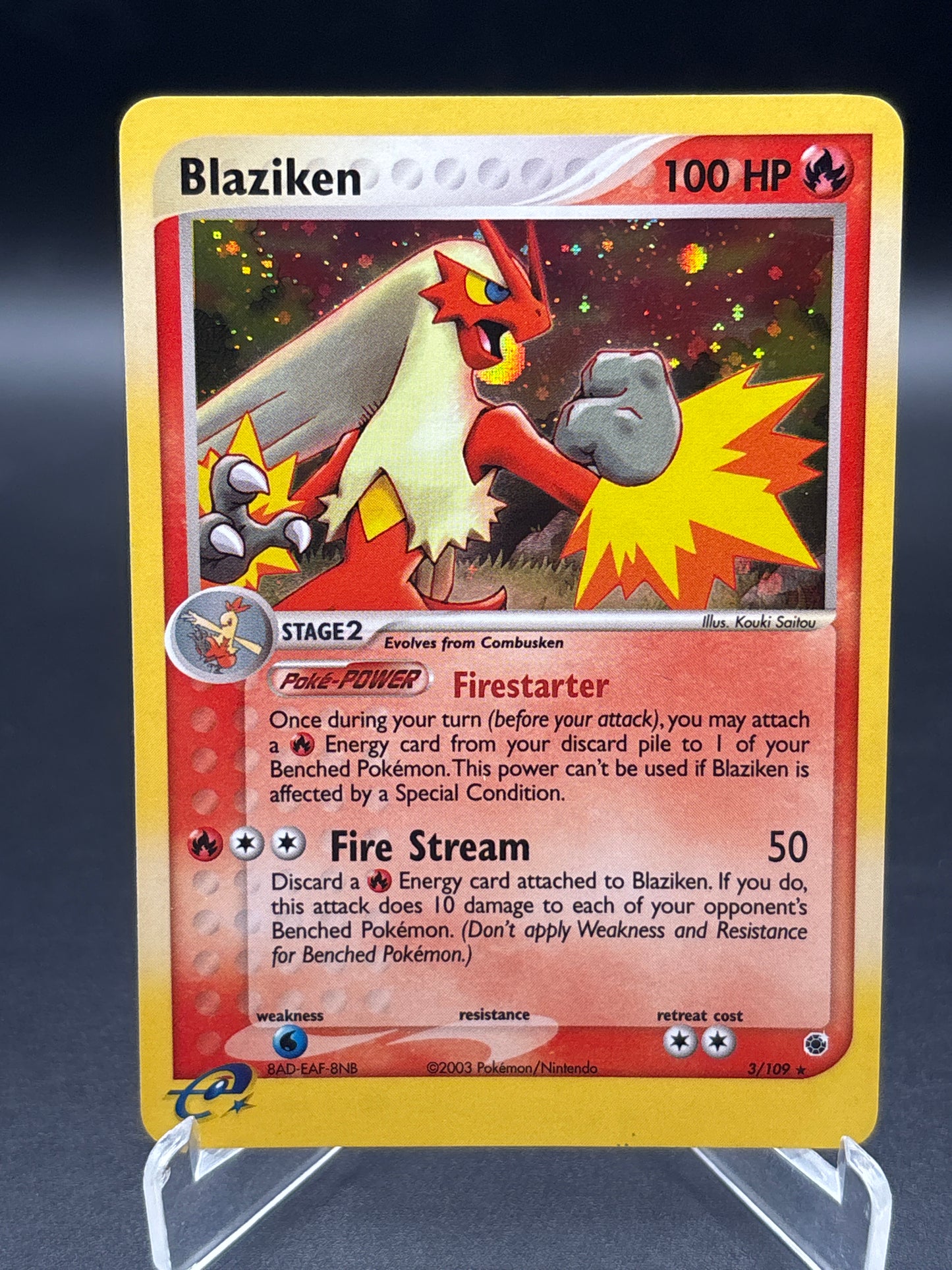 Pokémon TCG: 2003 Blaziken 3/109 EX Ruby & Sapphire Holo