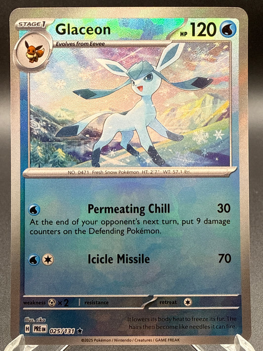 Pokémon TCG: 2025 Glaceon Master ball 025/131 SV: Prismatic Evolutions