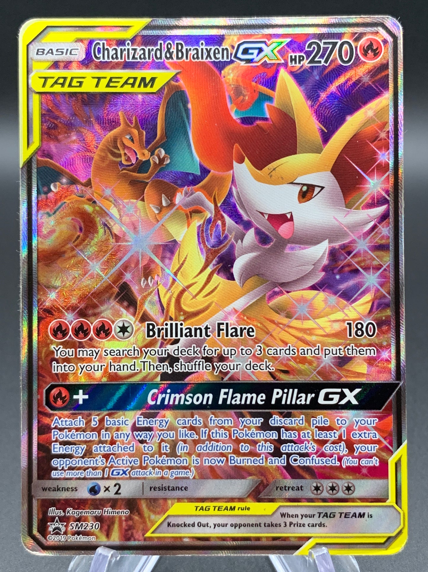 Pokémon TCG: 2019 Charizard & Braixen GX - SM230 - Sun & Moon Promo