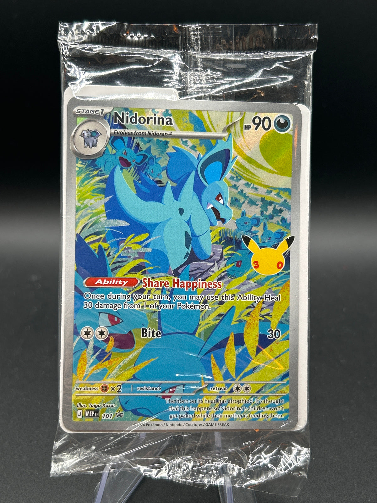 Pokémon TCG: 2026 Nidorina 101 - 30th anniversary promo sealed