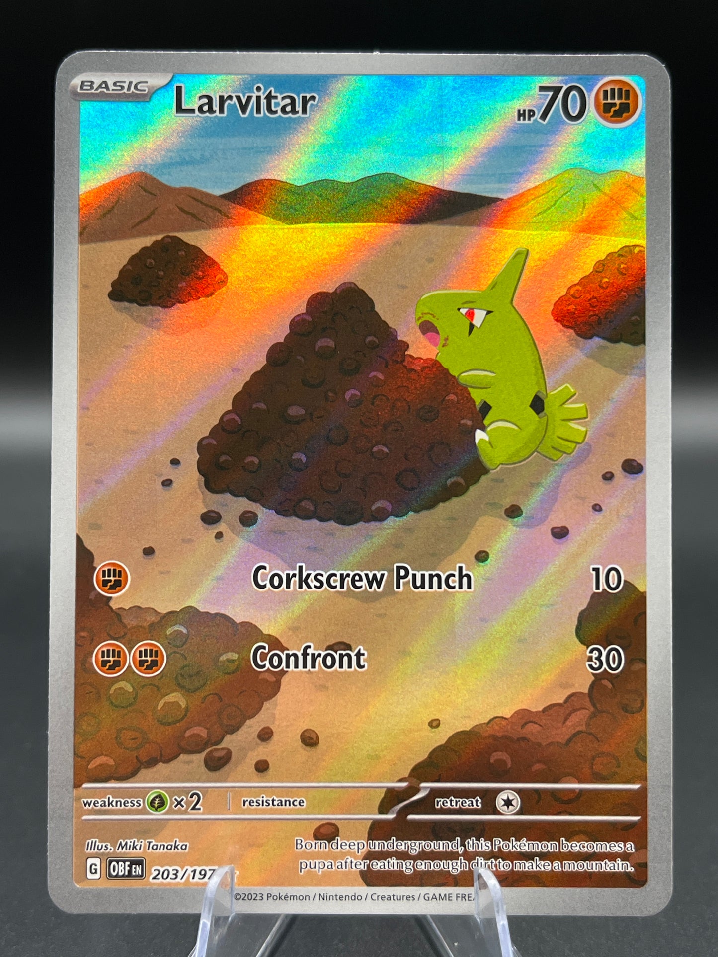 Pokémon TCG: 2023 Larvitar - 203/197 - SV: Obsidian Flames