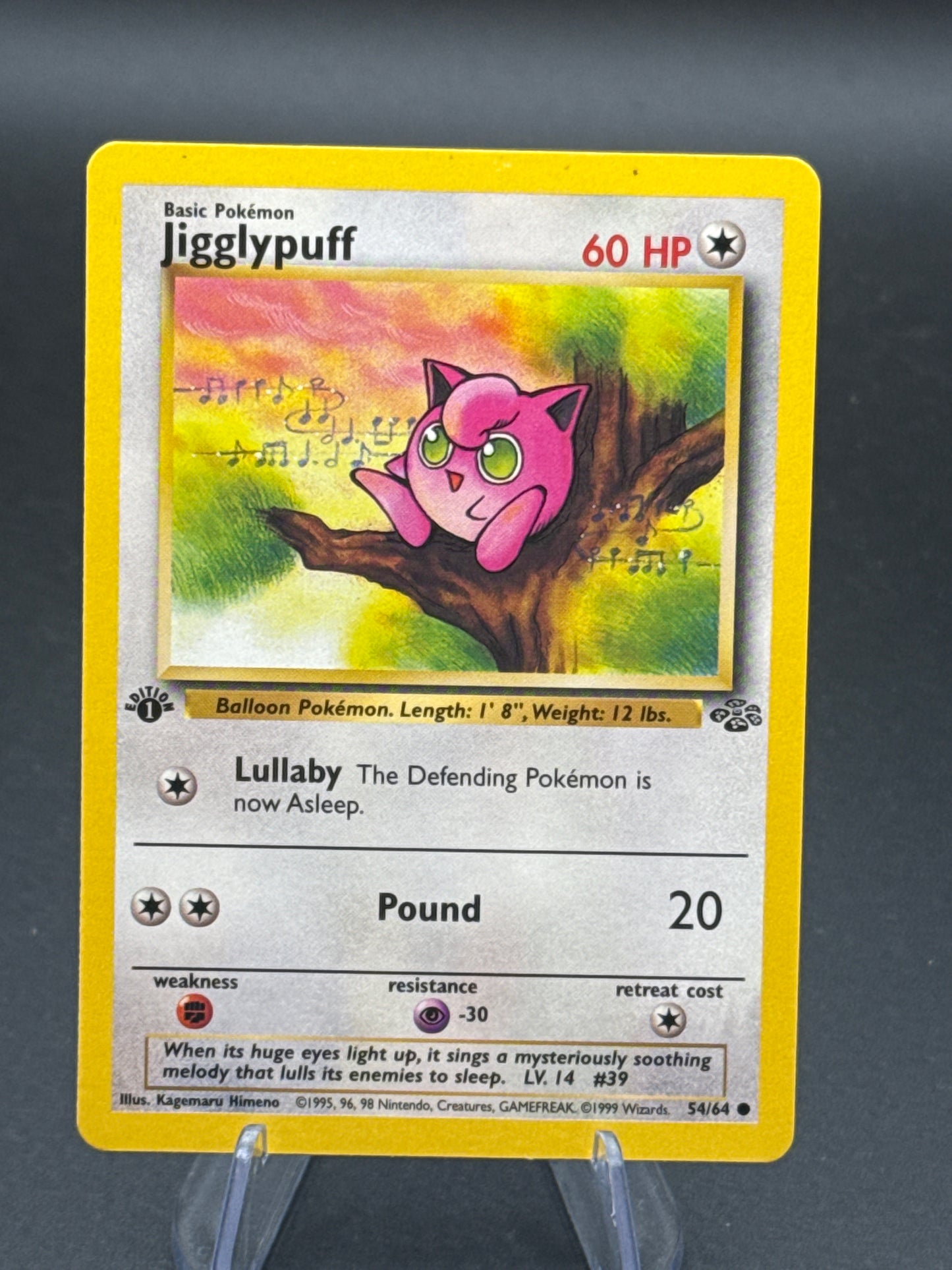 Pokémon TCG: 1999 Jigglypuff 54/64 - Jungle - 1st edition