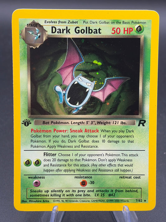Pokémon TCG: 2000 Dark Golbat - 7/82 - Team Rocket 1st Edition Holo