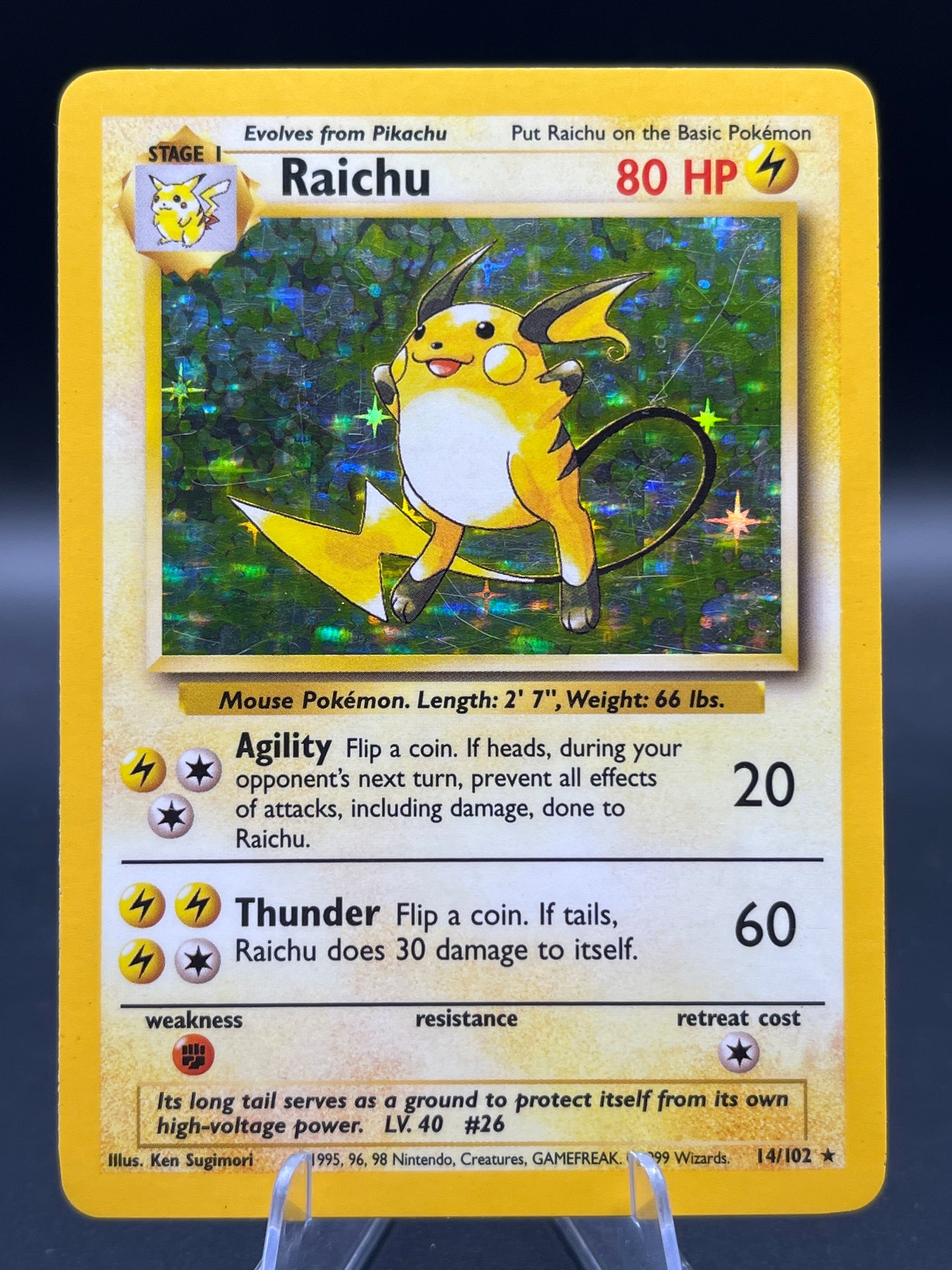 Pokémon TCG: 1999 Raichu 14/102 - Base Set Unlimited