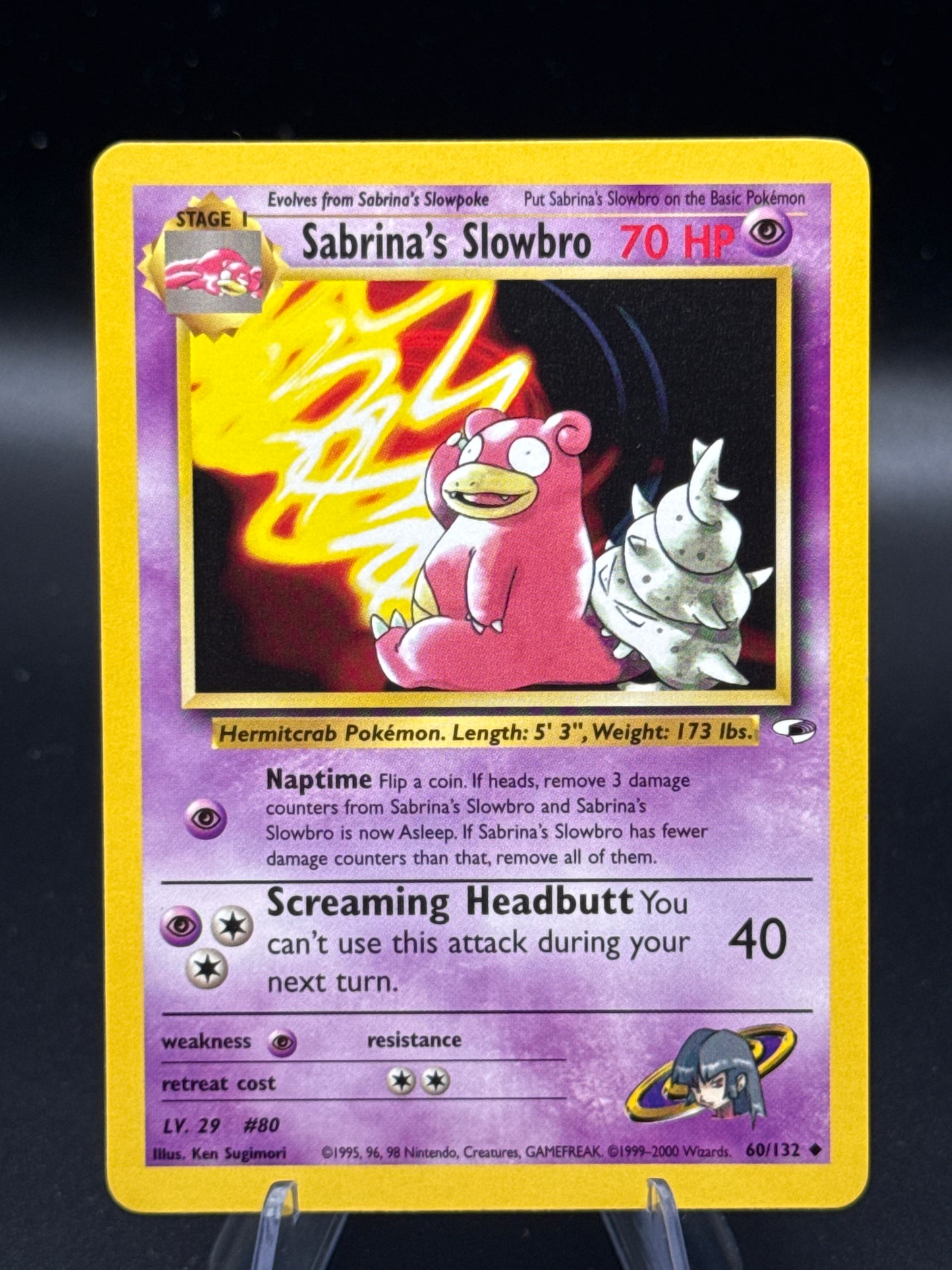 Pokémon TCG: 2000 Sabrina's Slowbro 60/132 Gym Heroes