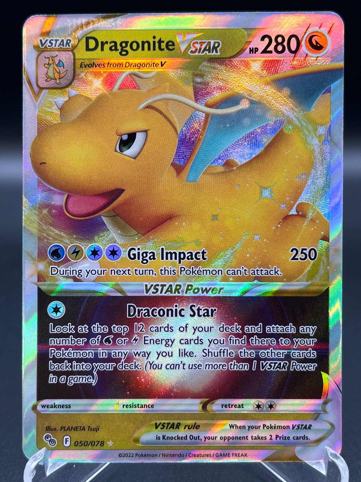 Pokémon TCG 2022 Dragonite VSTAR 050/078 SWSH: Pokemon Go