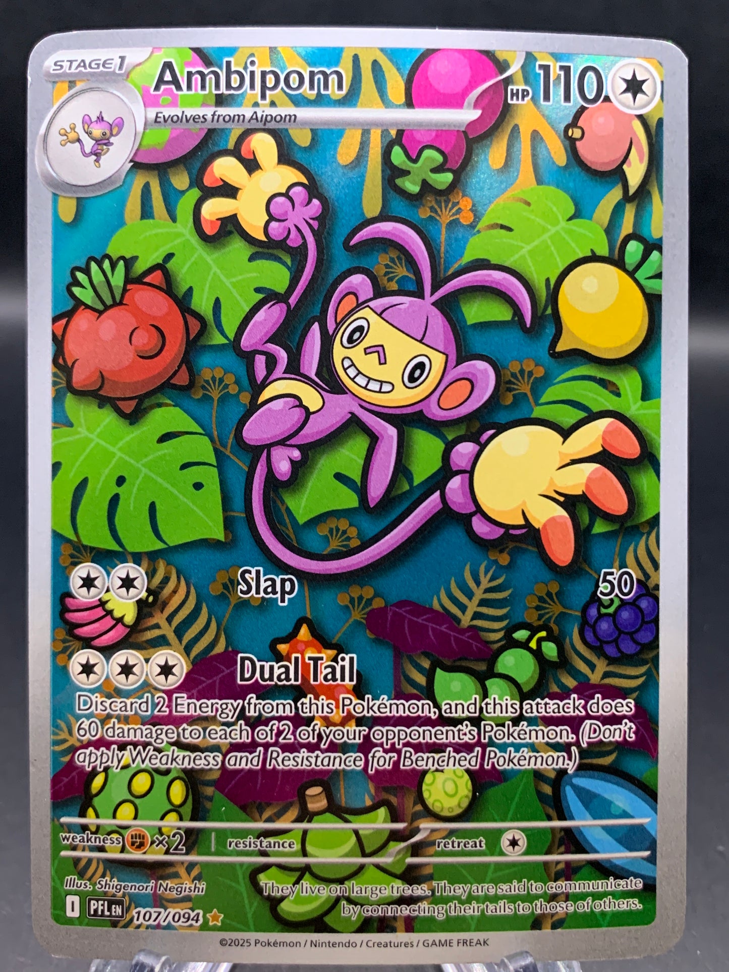 Pokémon TCG: 2025 Ambipom - 107/094 - PFL: Phantasmal Flames