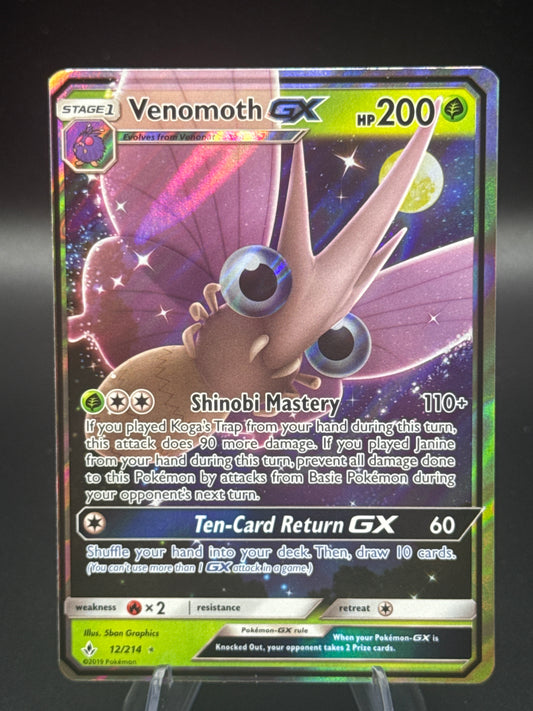 Pokémon TCG: 2019 Venomoth GX 12/214 Unbroken Bonds