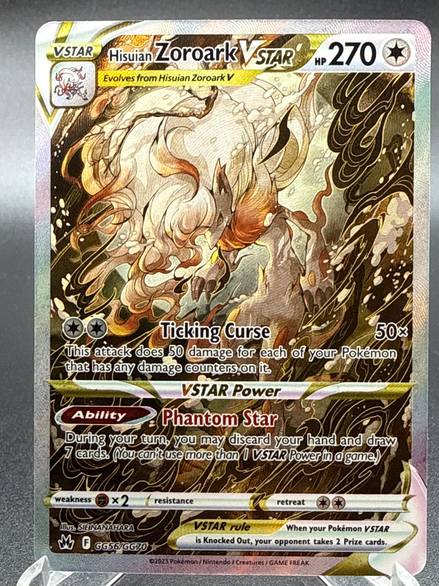 Pokémon TCG: 2023 Hisuian Zoroark VSTAR GG56/GG70 Crown Zenith Galarian Gallery